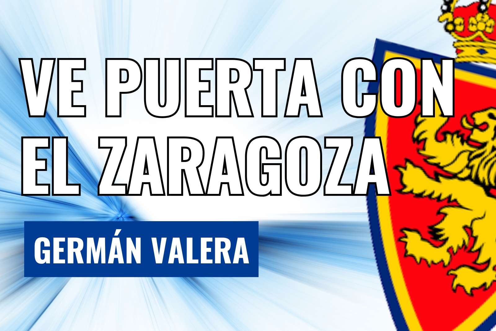 Valera ve puerta con el Zaragoza
